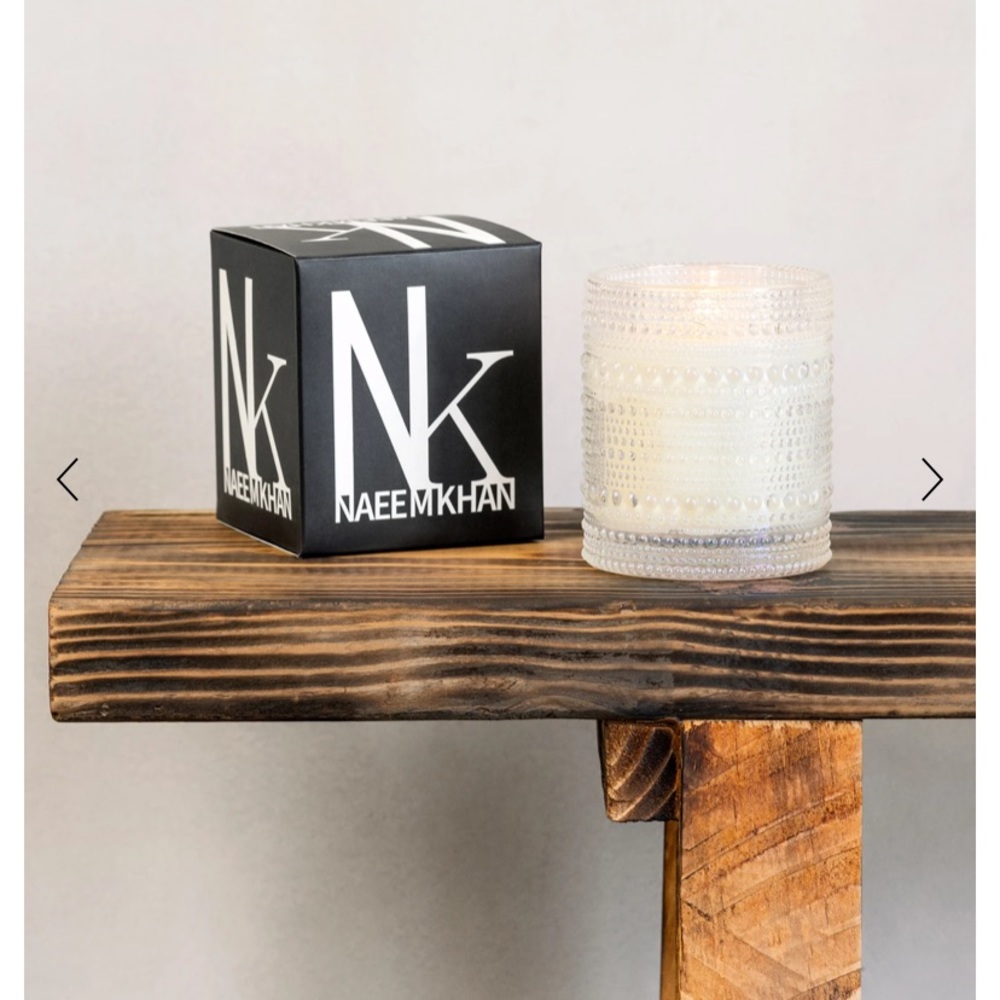 NIB Naeem Khan rose scented luxury candle.